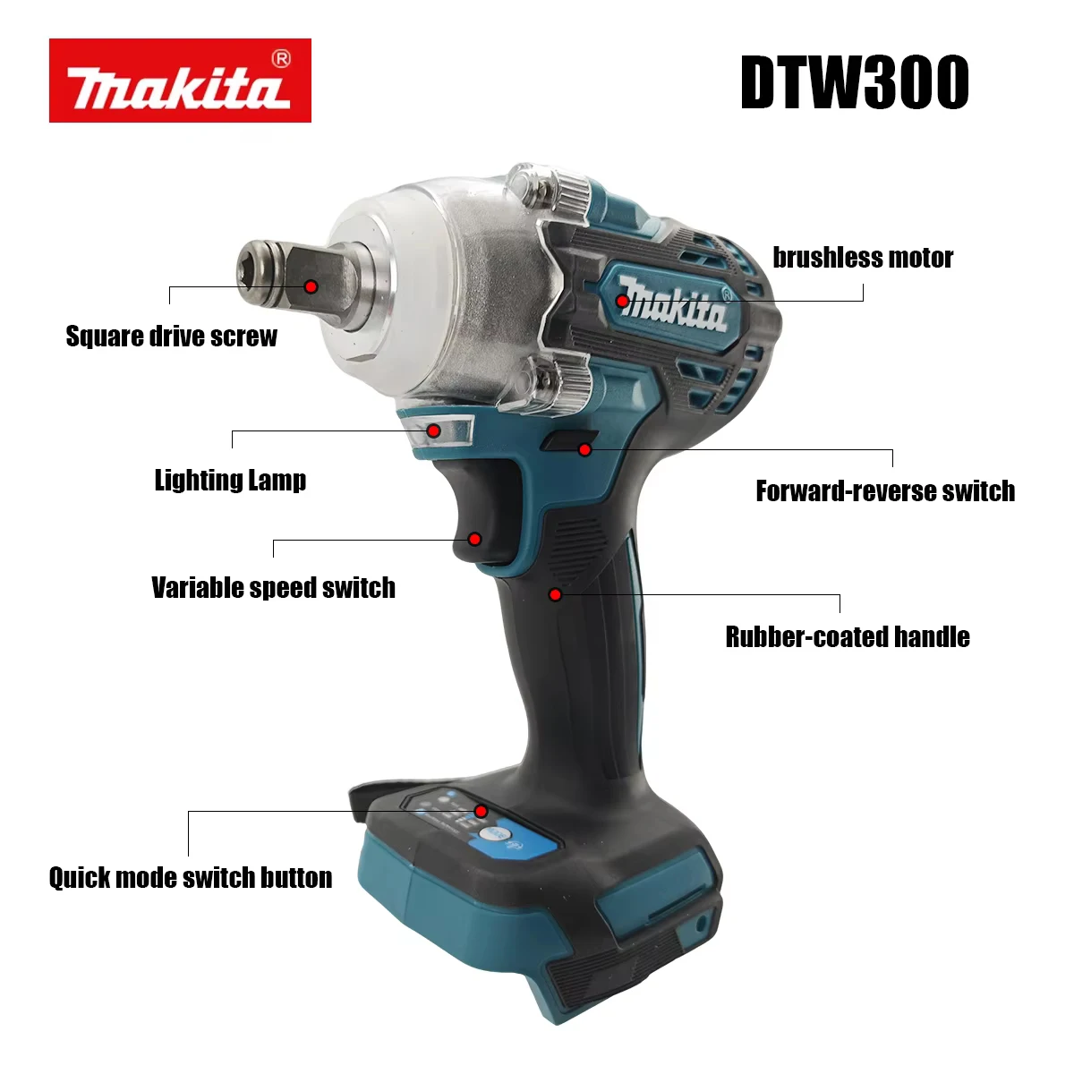 Per batteria Makita 18V, avvit - Makita Drill Dtw300 recensione e prezzo